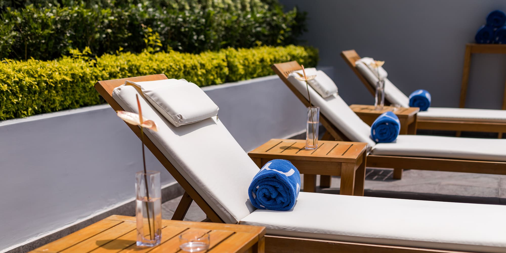 a group of chairs and tables