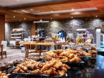 a bakery with many different types of pastries