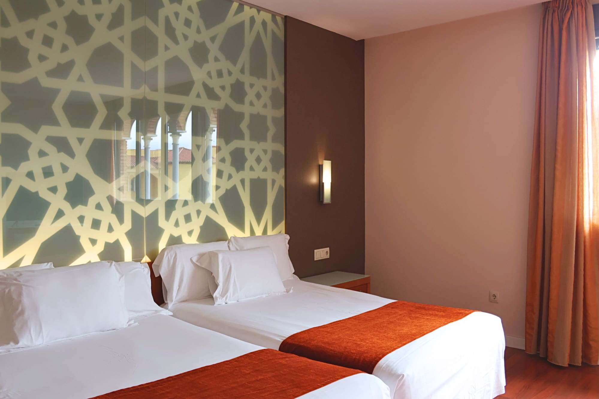 a room with two beds