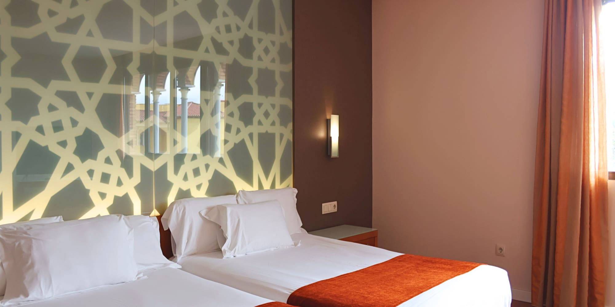 a room with two beds