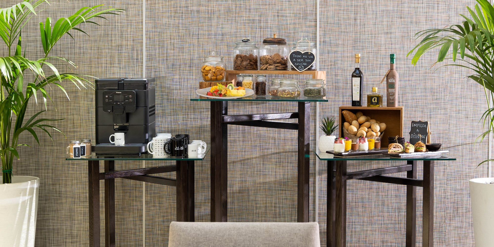 a table with food on it