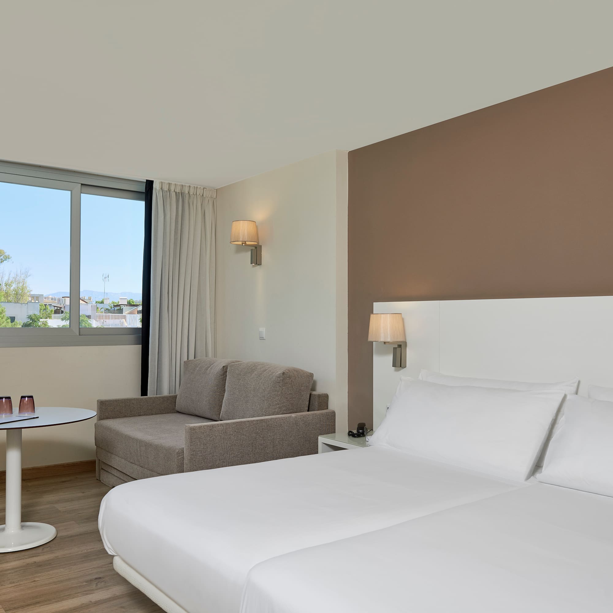 a room with a bed and a couch