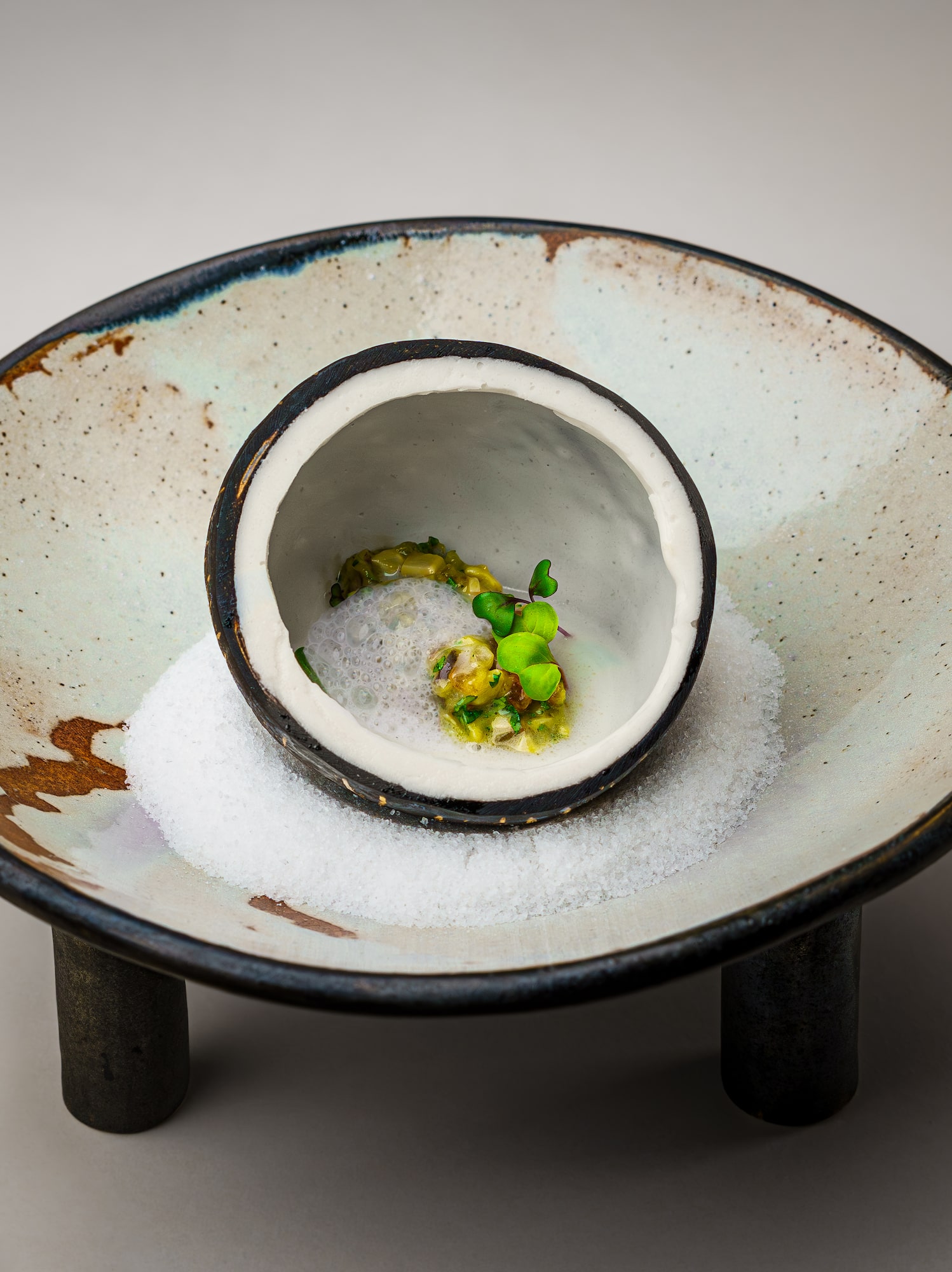 a bowl with food inside