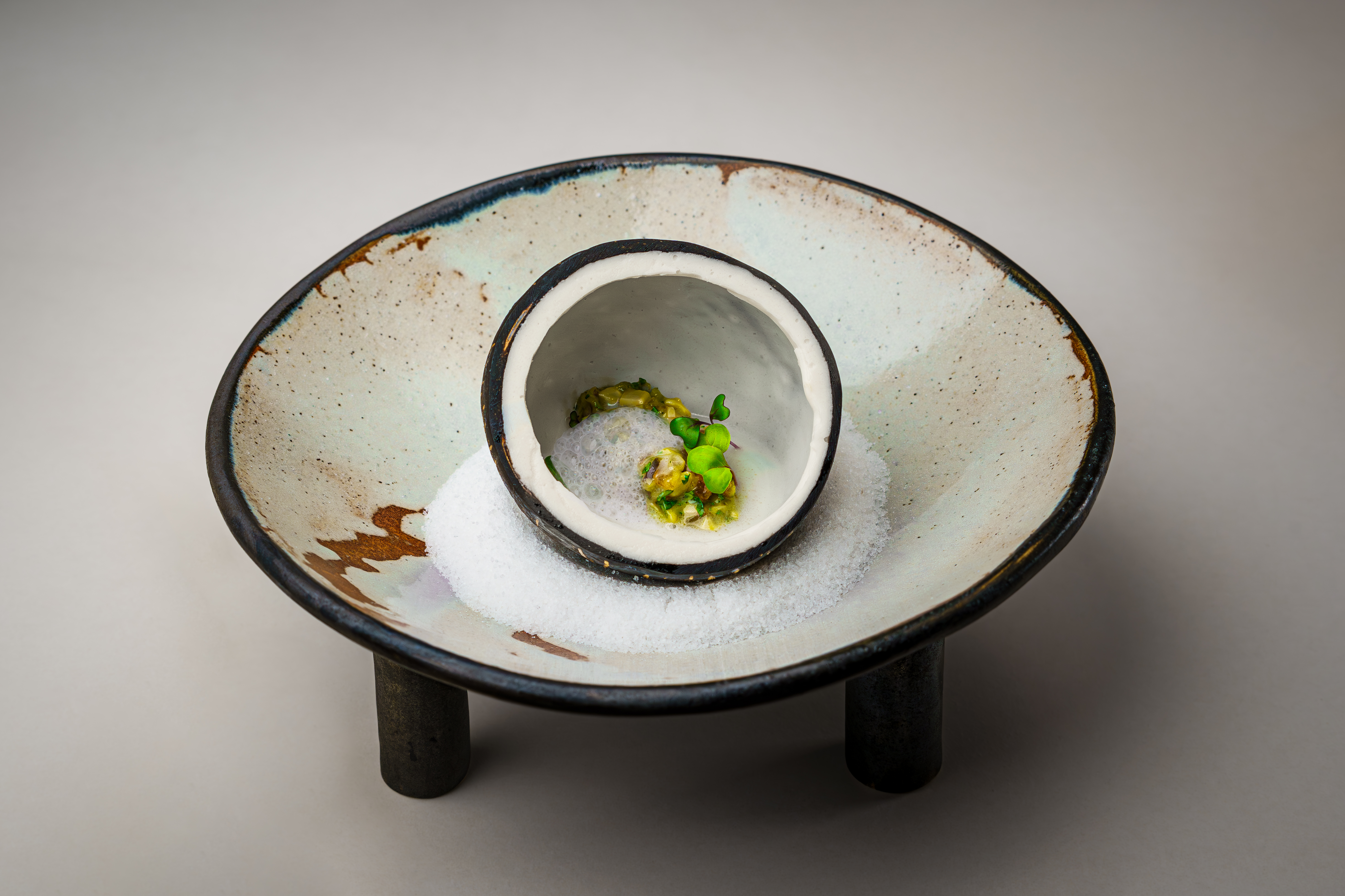 a bowl with food inside