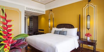 a bed in a room