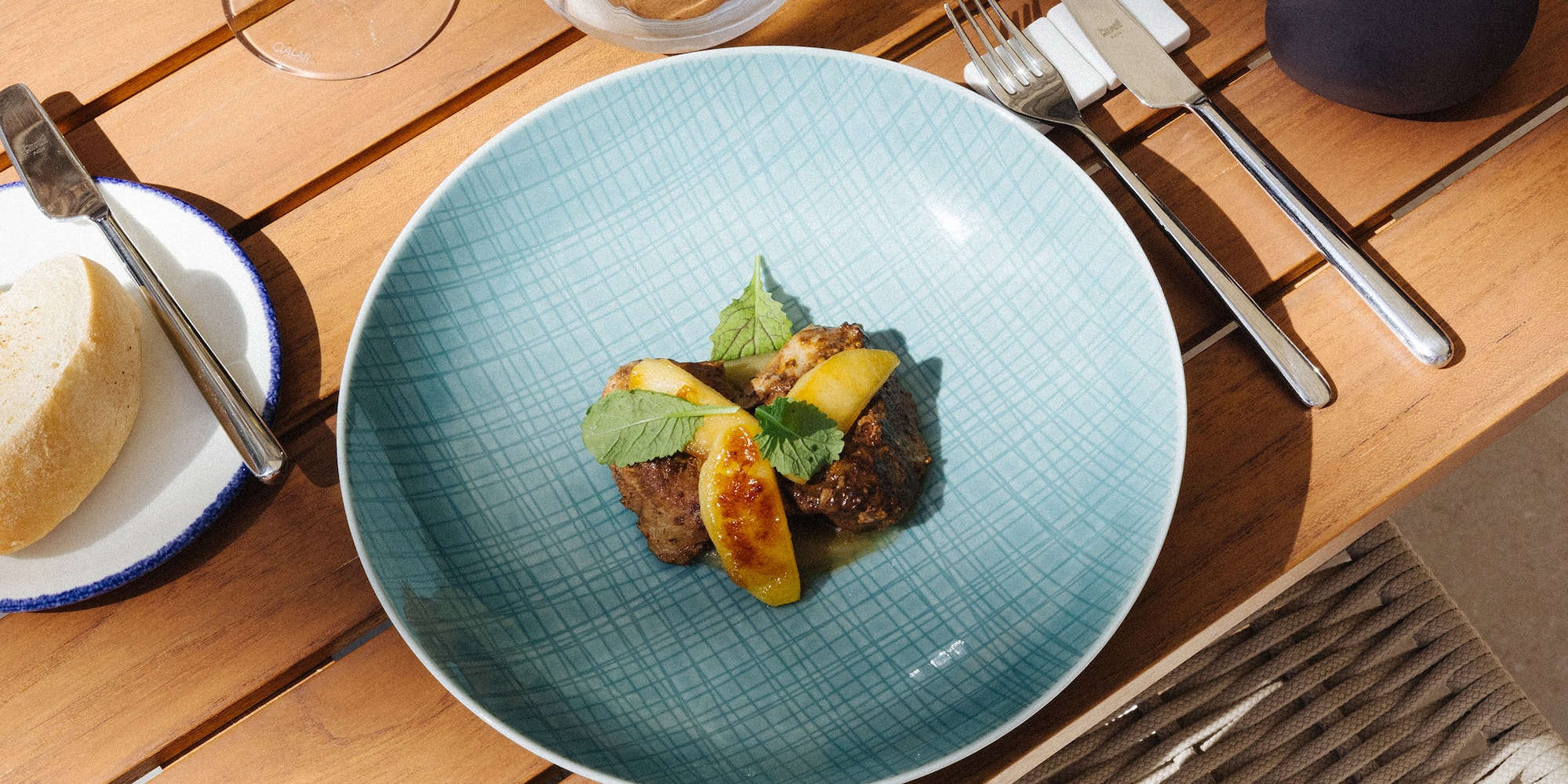 a plate of food on a table