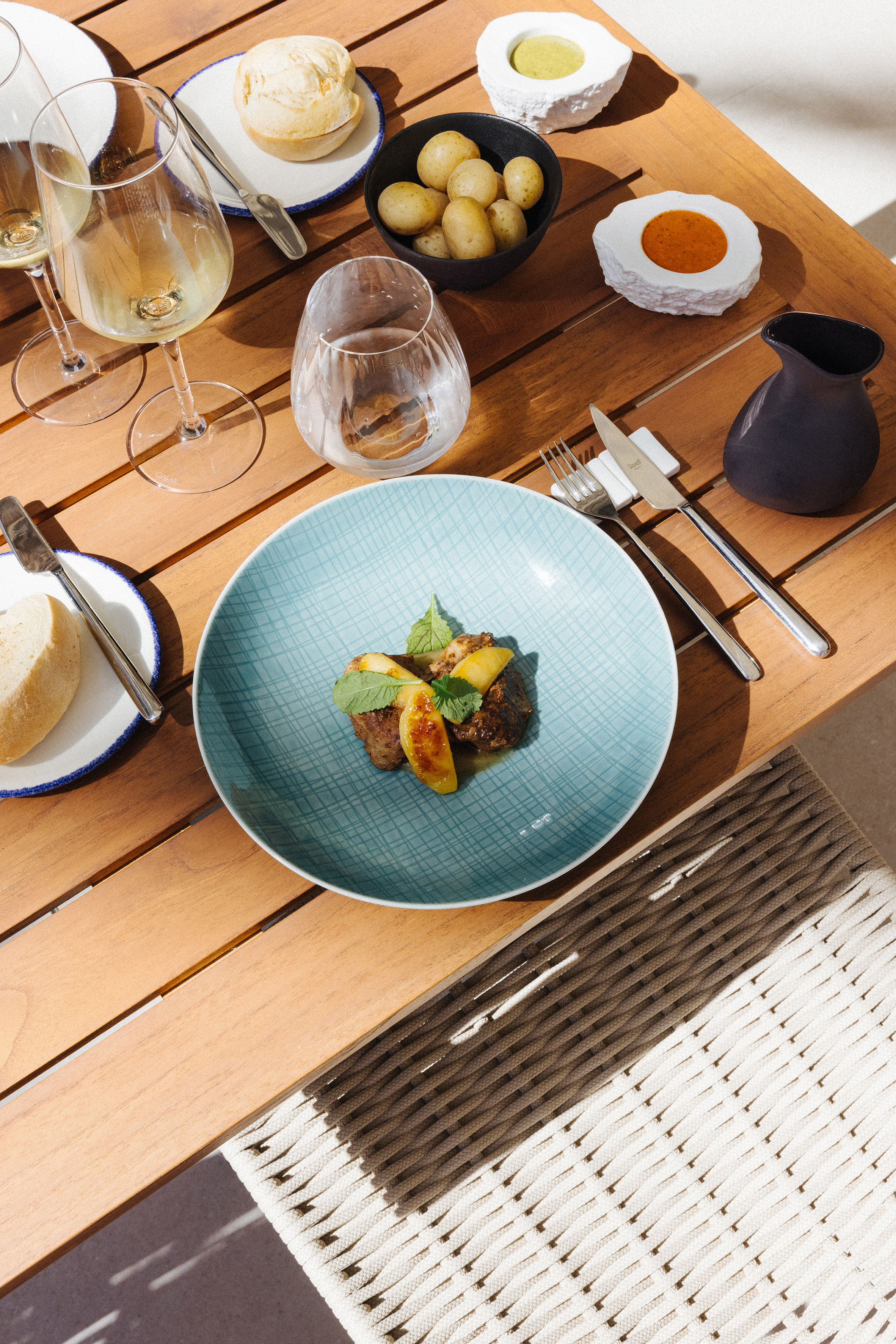 a plate of food on a table