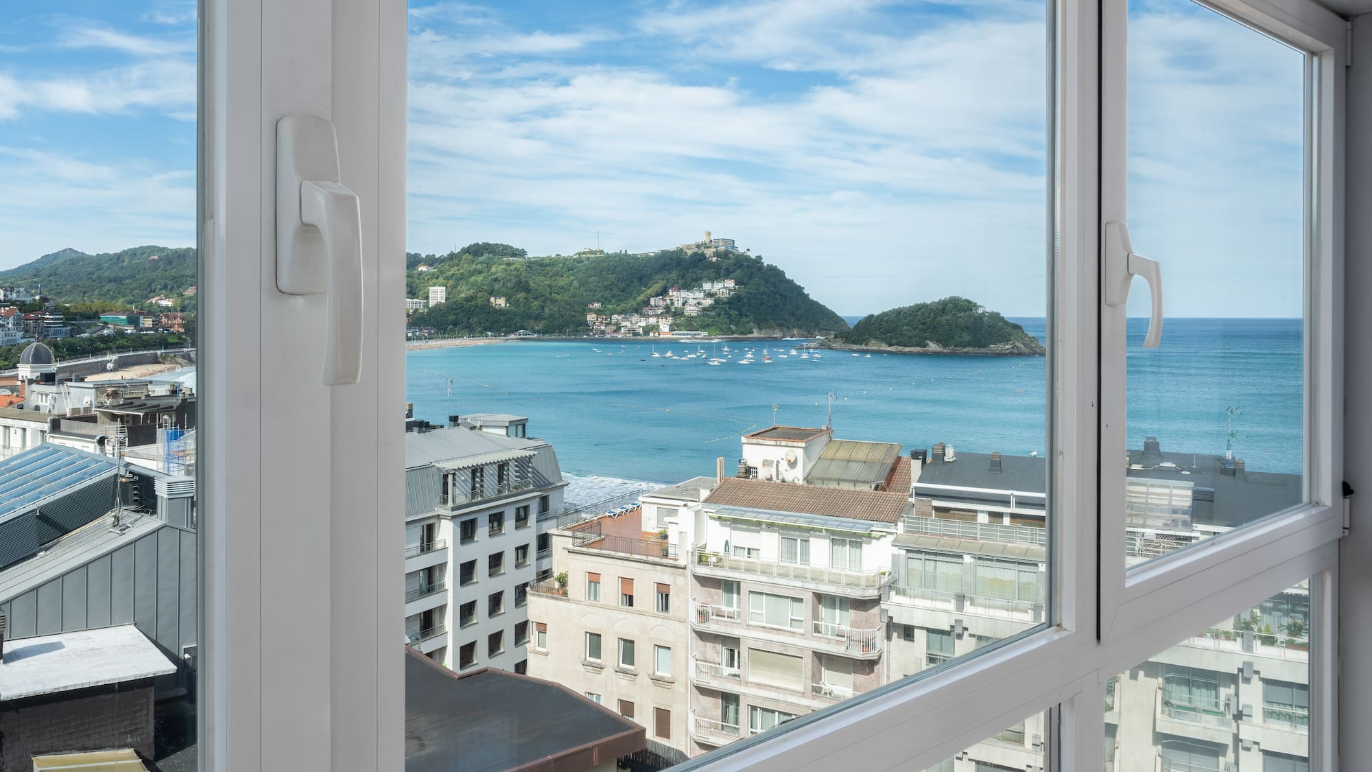 a view of a city from a window