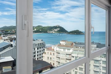 a view of a city from a window