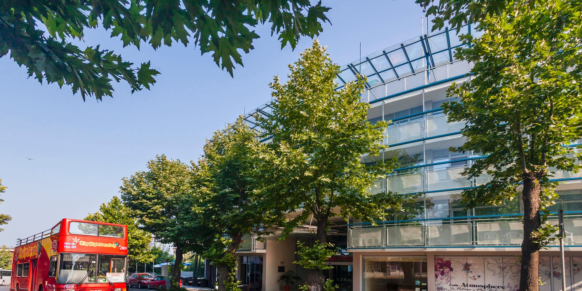 a double decker bus on the street
