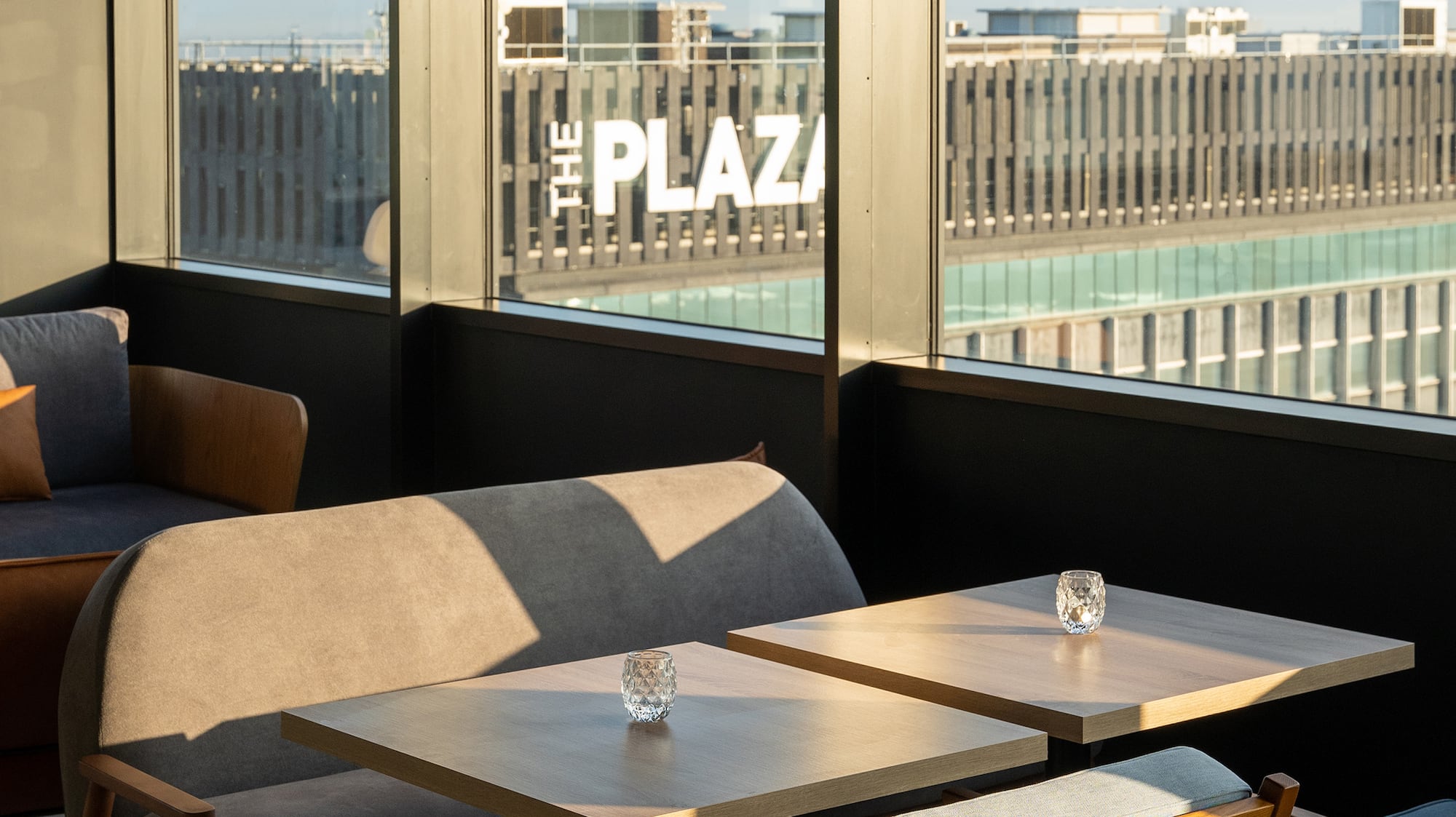 a room with tables and chairs