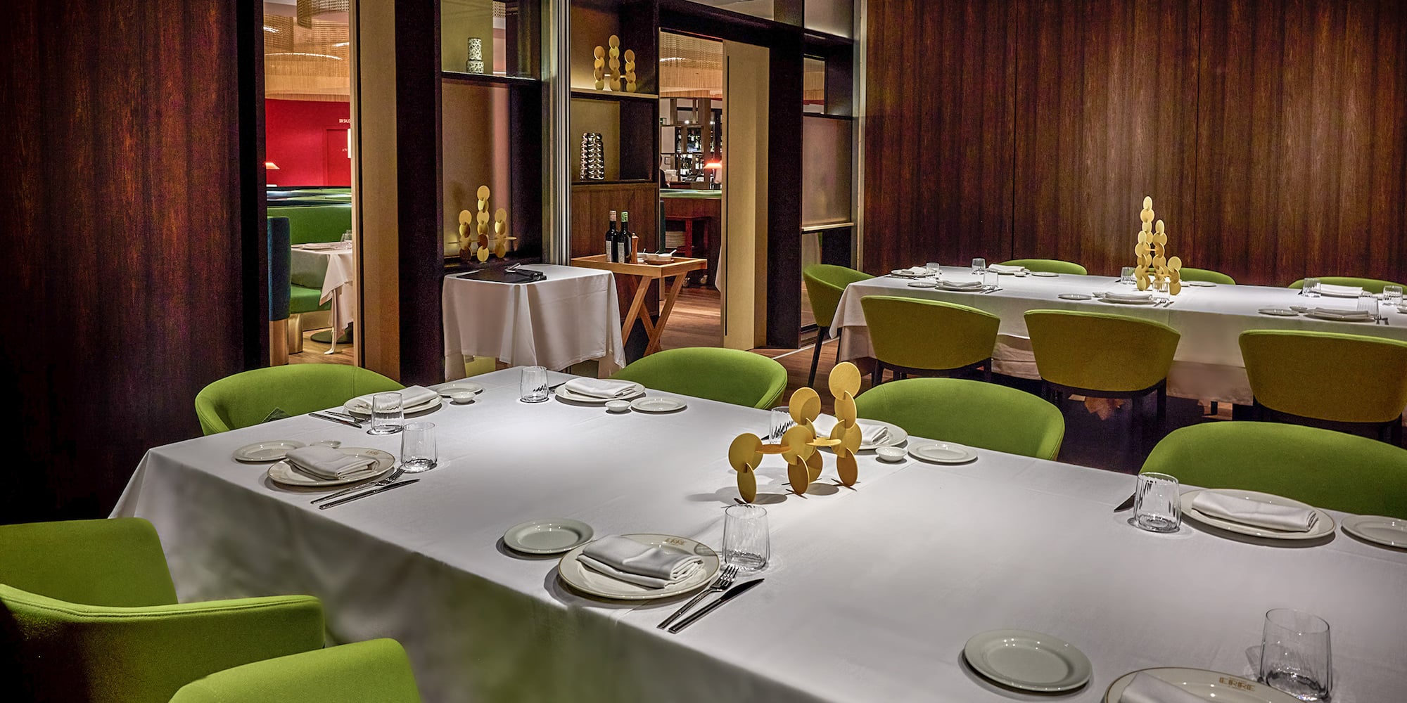 a table set up for a dinner