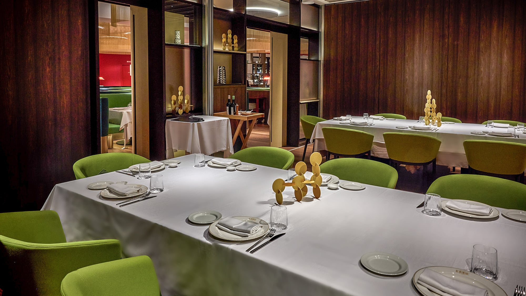 a table set up for a dinner