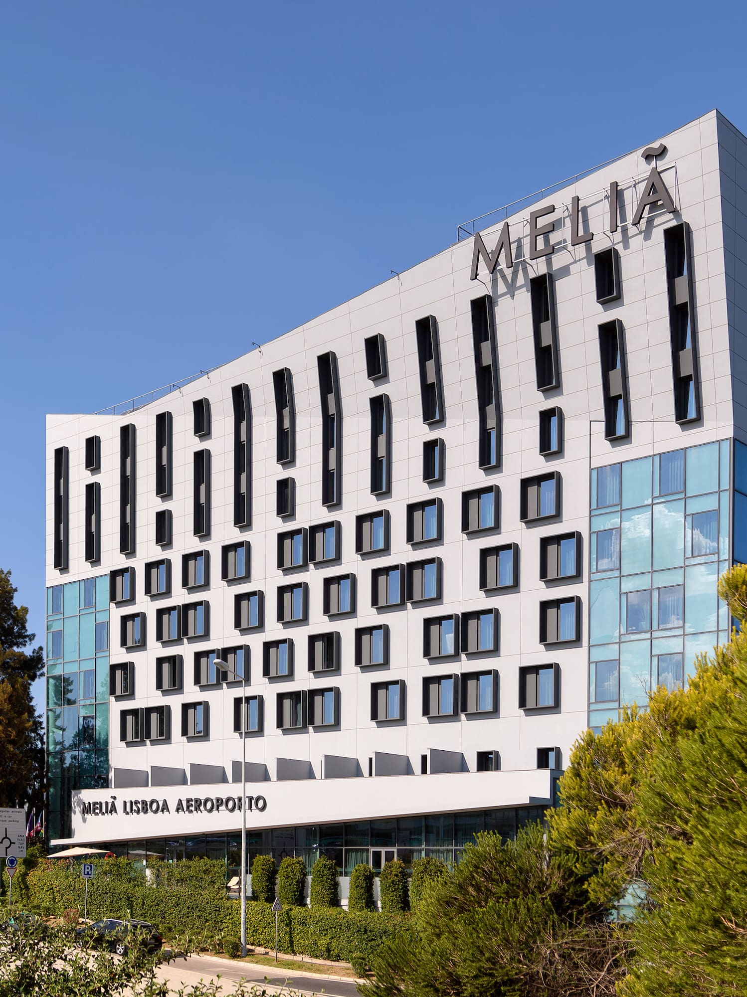 a building with many windows