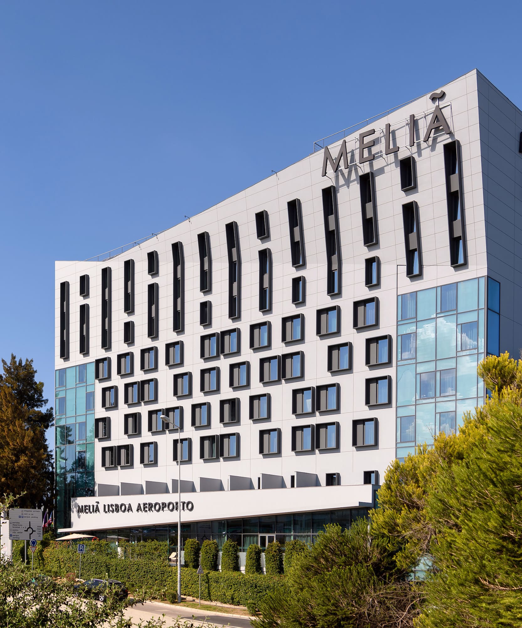 a building with many windows