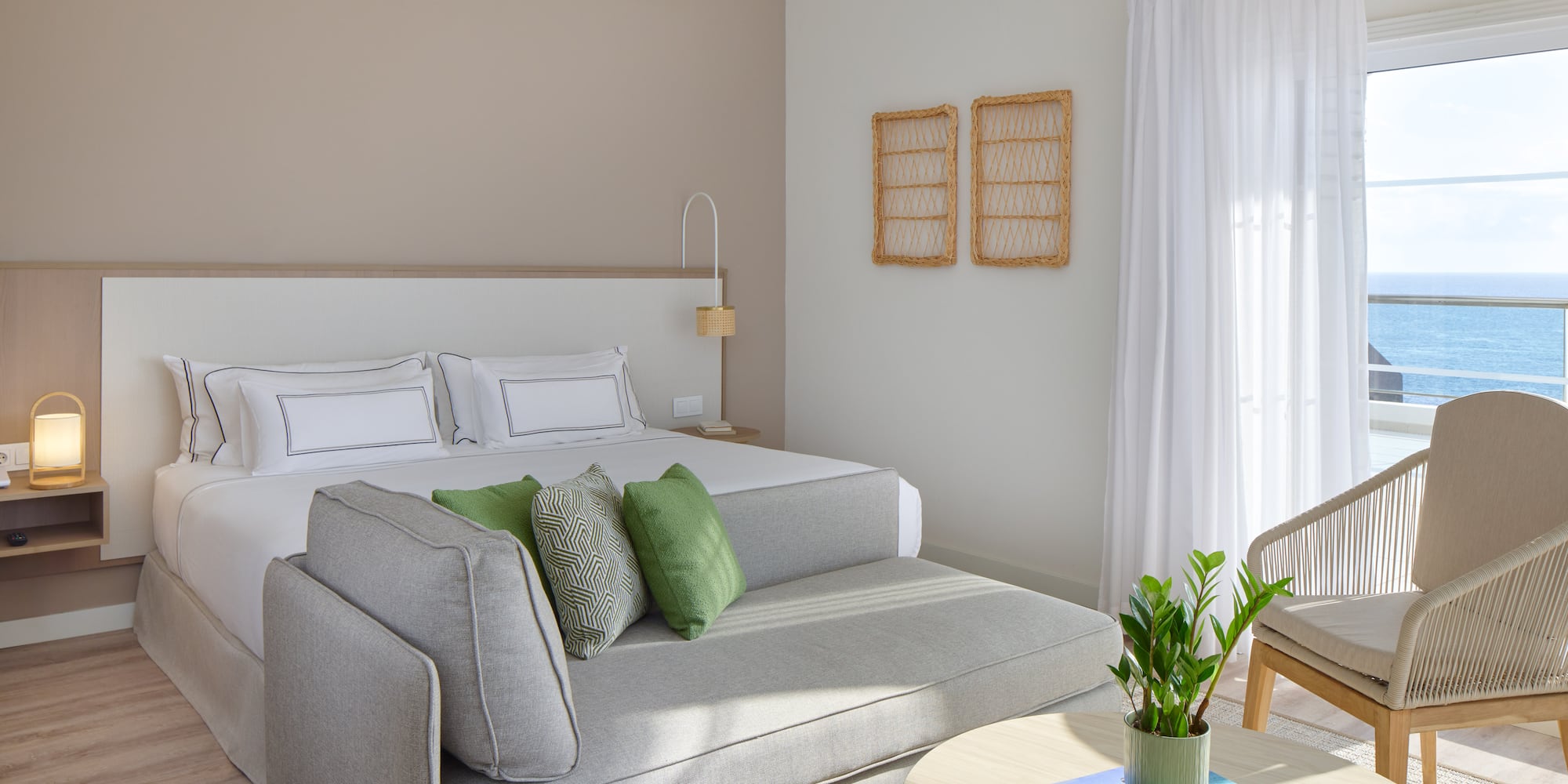 a room with a bed and a couch