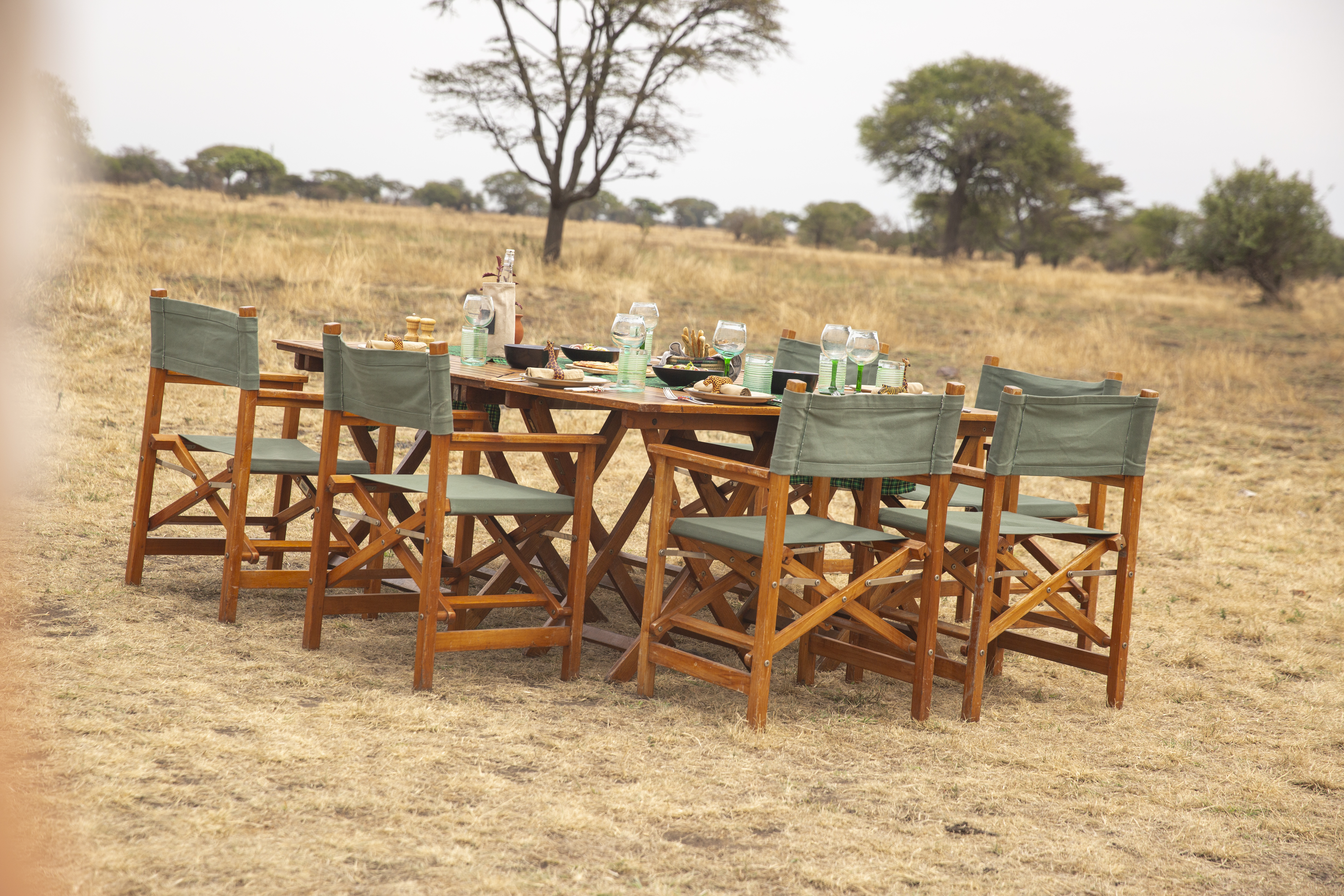 a table set up for a dinner