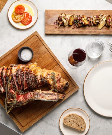 a plate of food on a table