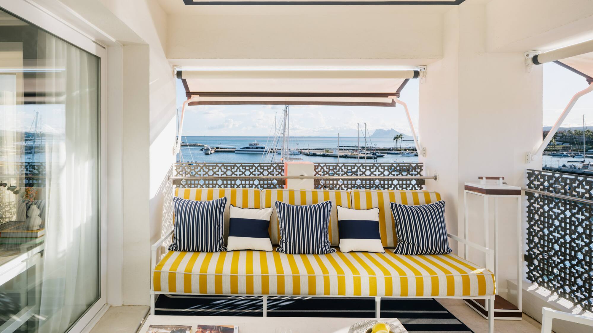 a couch with pillows on it