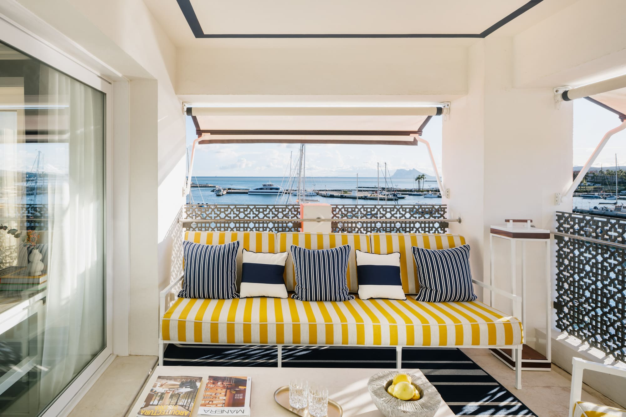 a couch with pillows on it