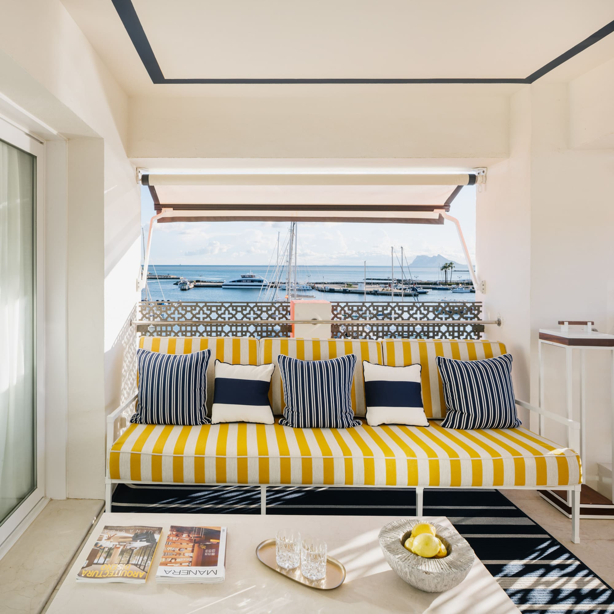 a couch with pillows on it