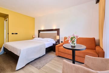 a room with a bed and a couch