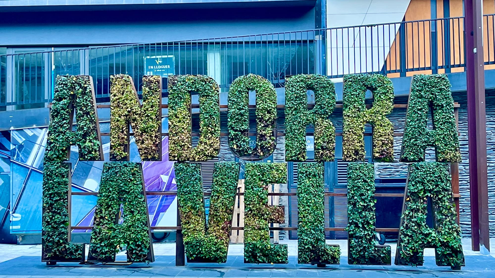 a sign with plants on it