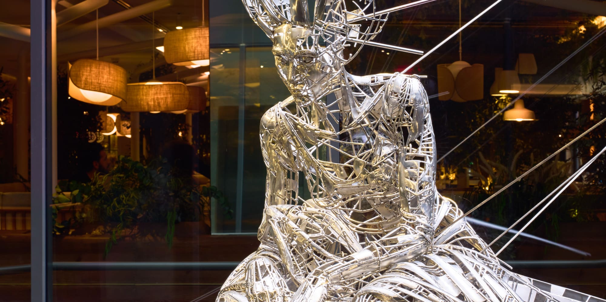 a statue of a woman in a dress