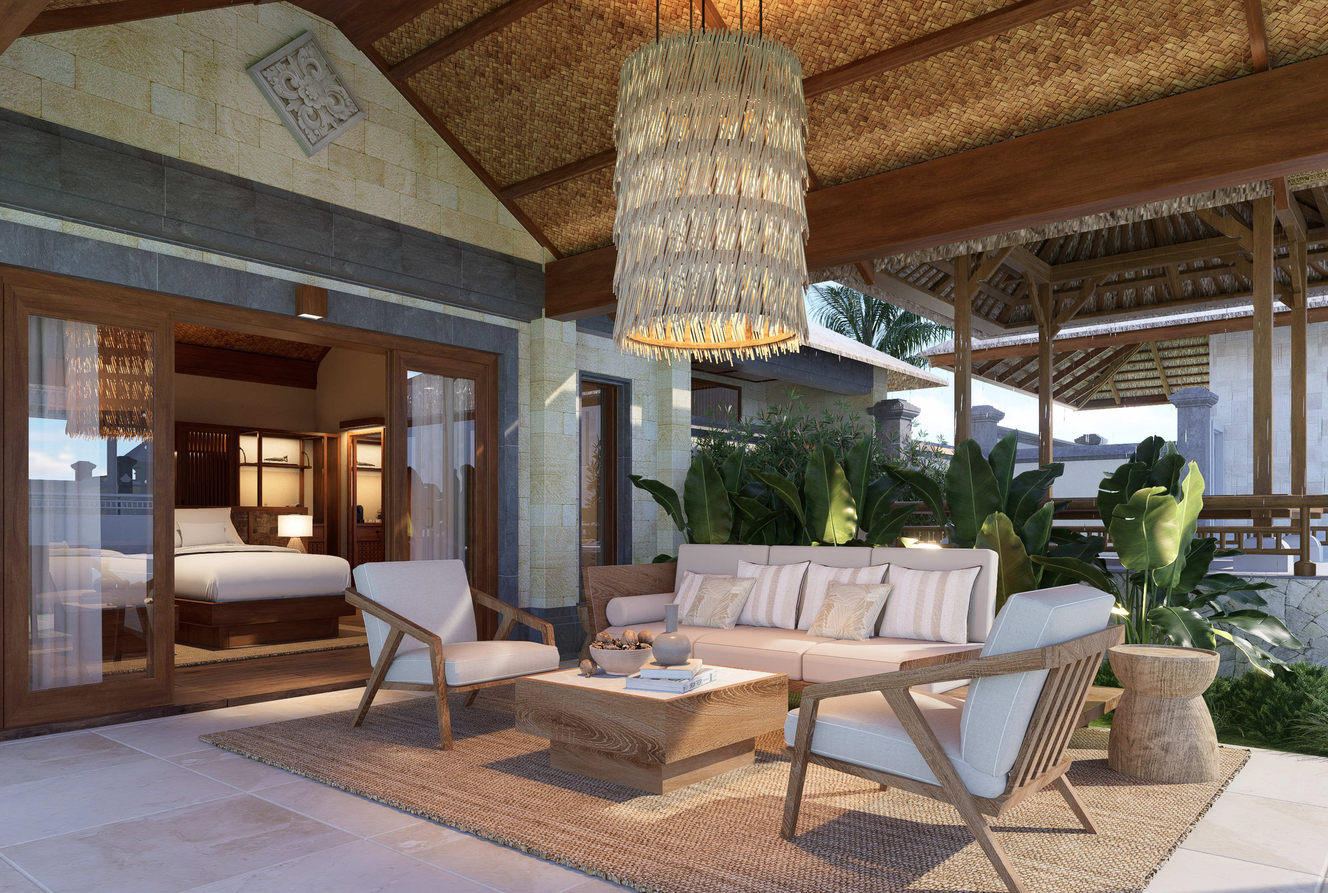 a room with a bed and a couch