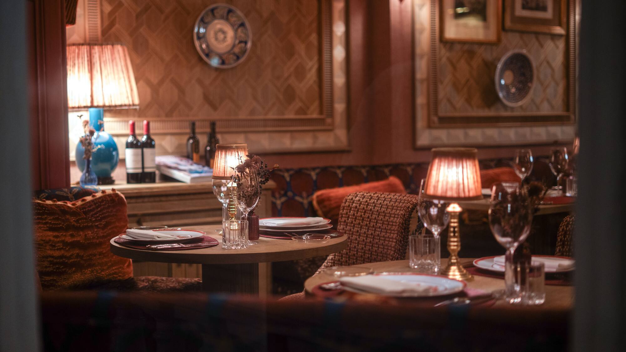 a table set for a dinner party