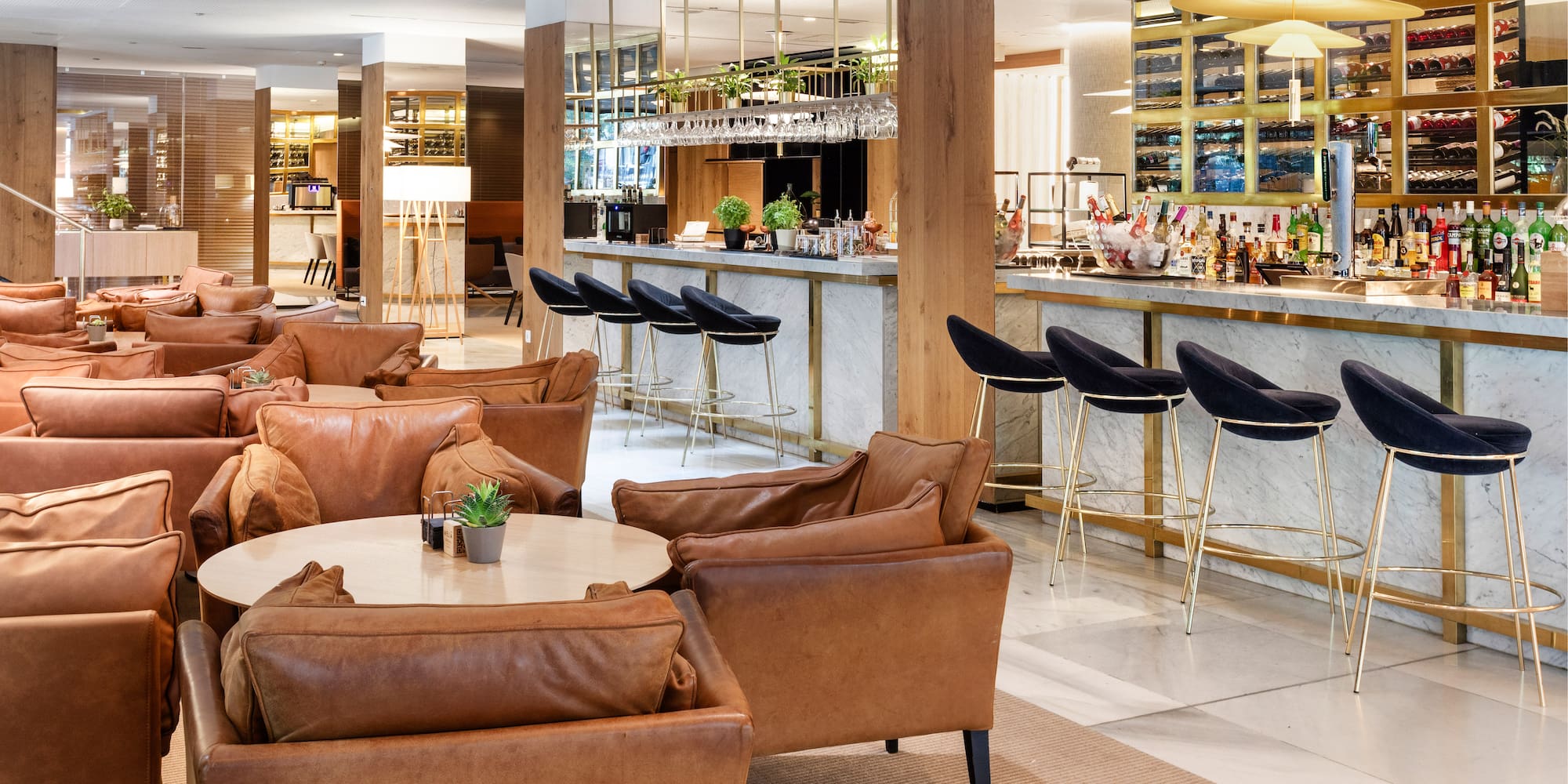a restaurant with tables and chairs