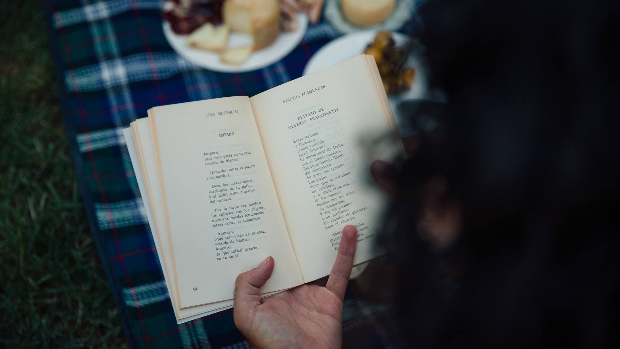 a person holding a book