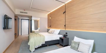 a room with two beds