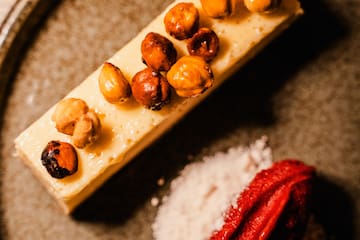 a plate of food on a table