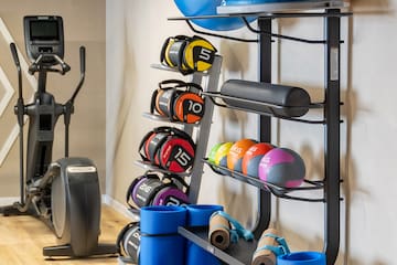 a gym with exercise equipment