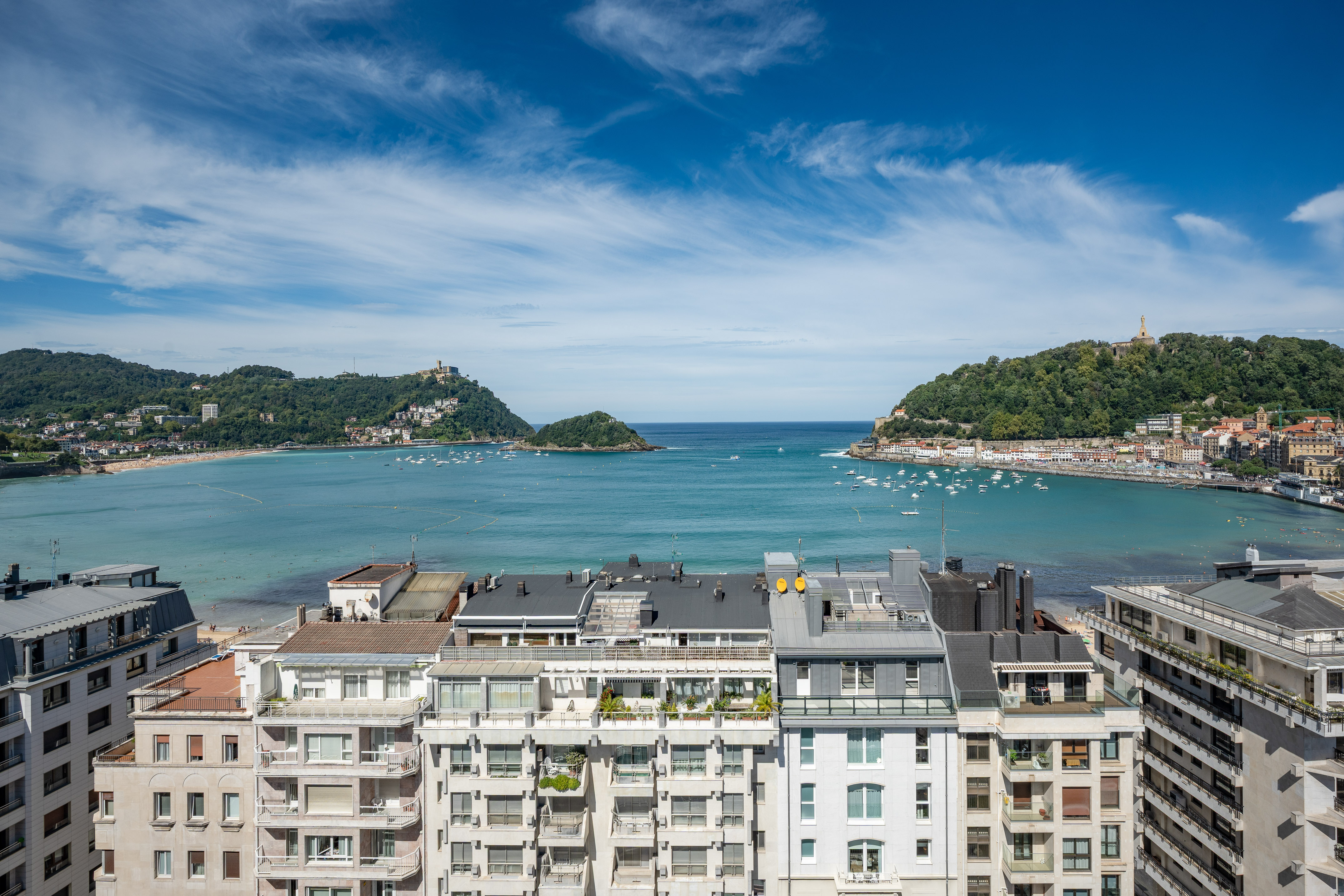 a city next to a body of water