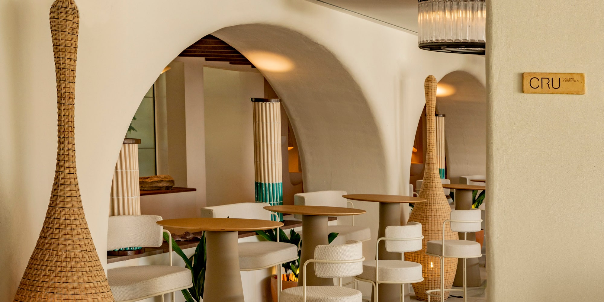 a room with tables and chairs