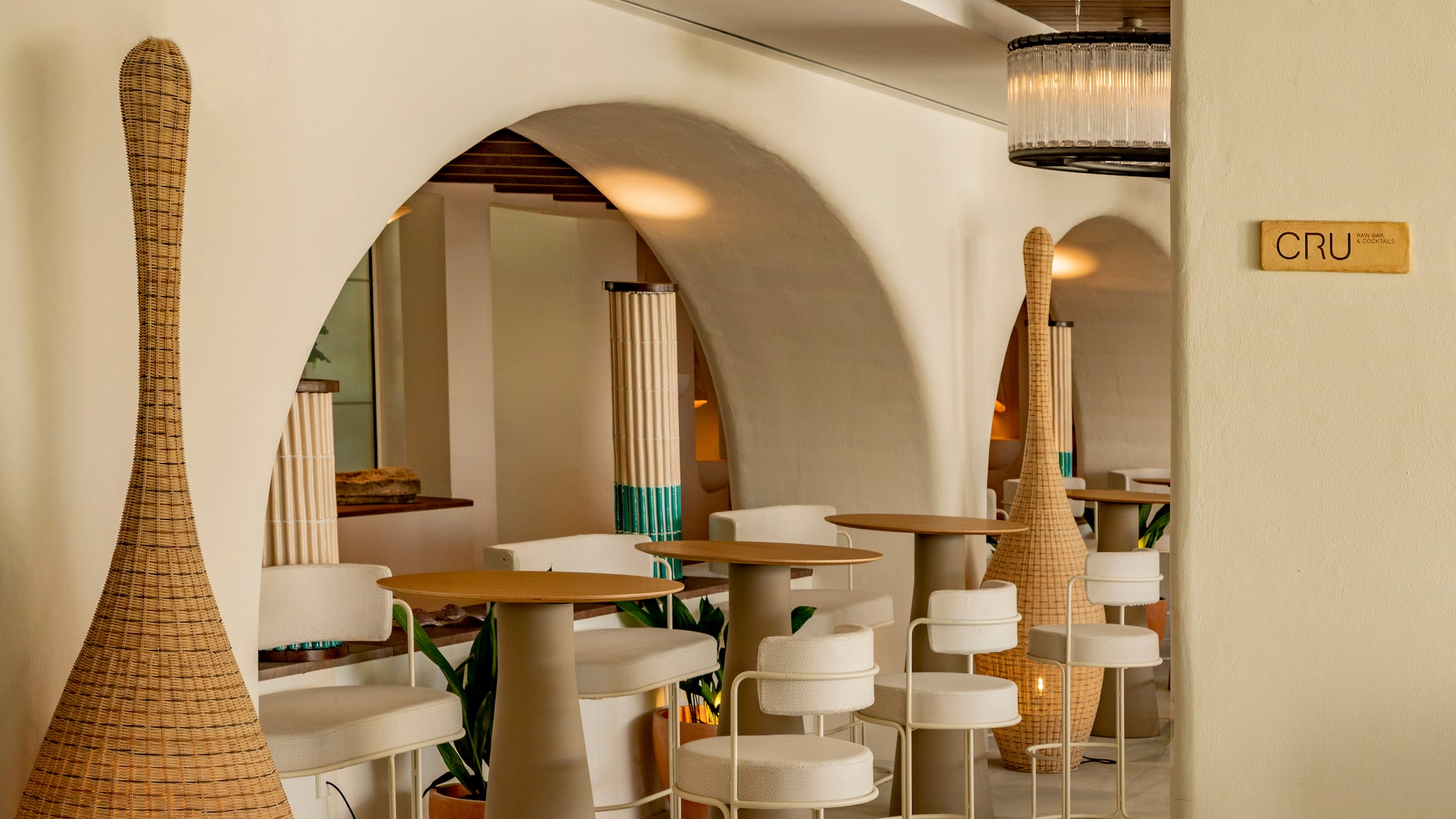 a room with tables and chairs