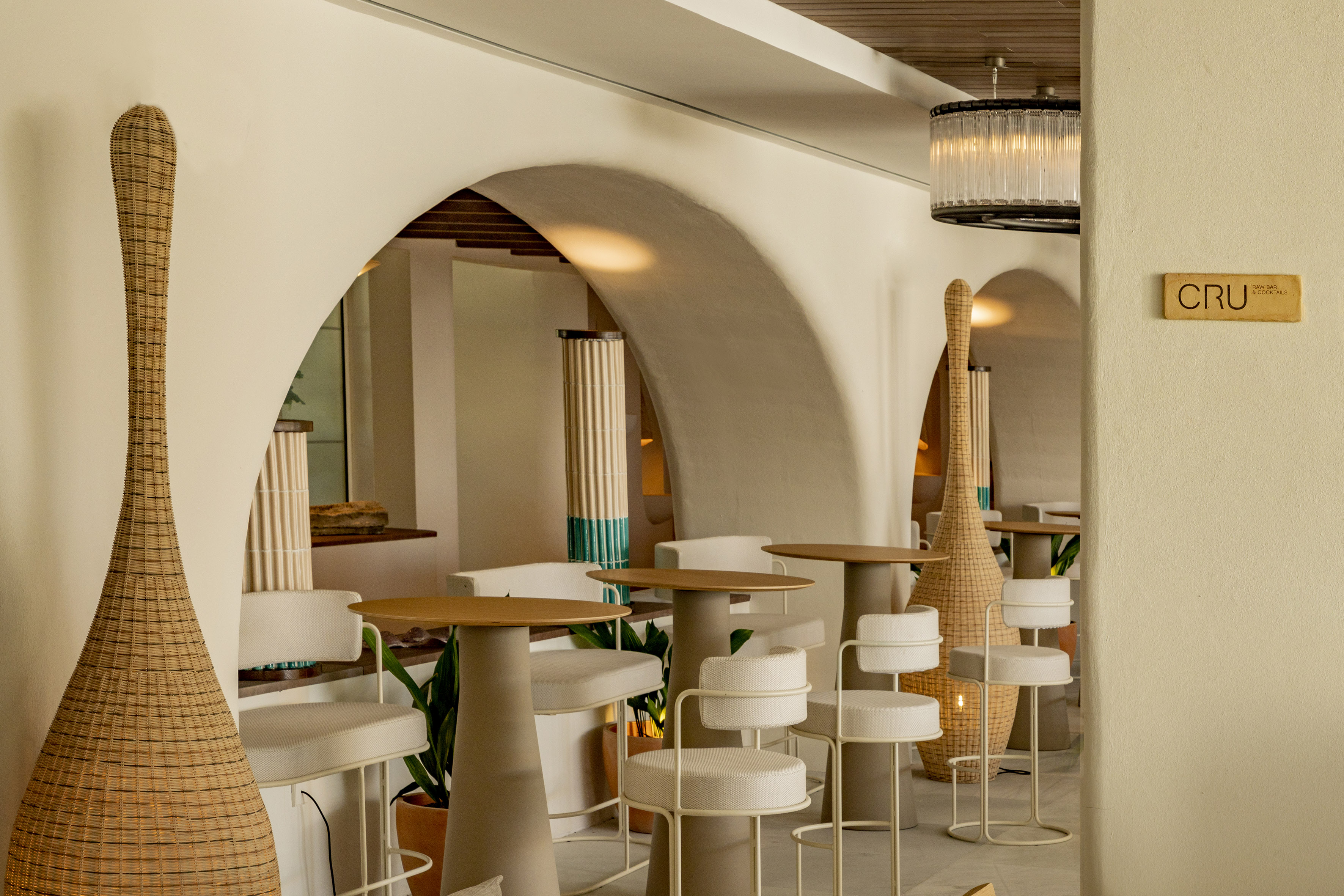 a room with tables and chairs