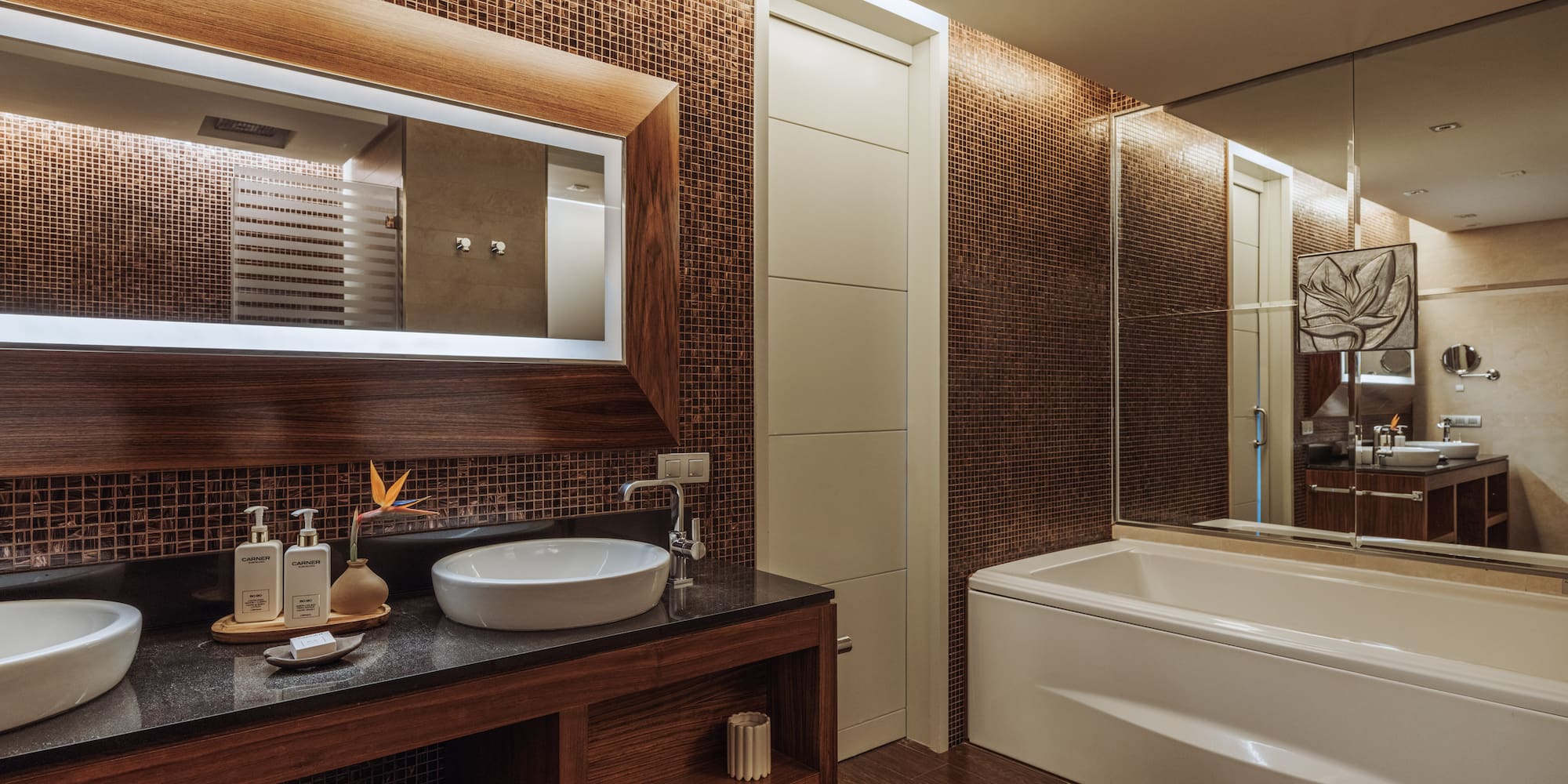 a bathroom with a sink and a bathtub
