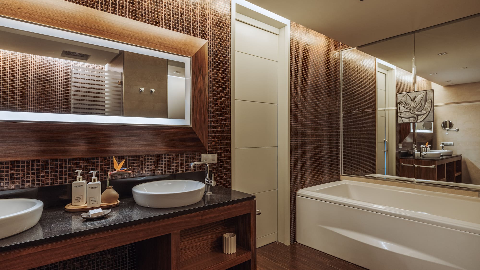 a bathroom with a sink and a bathtub