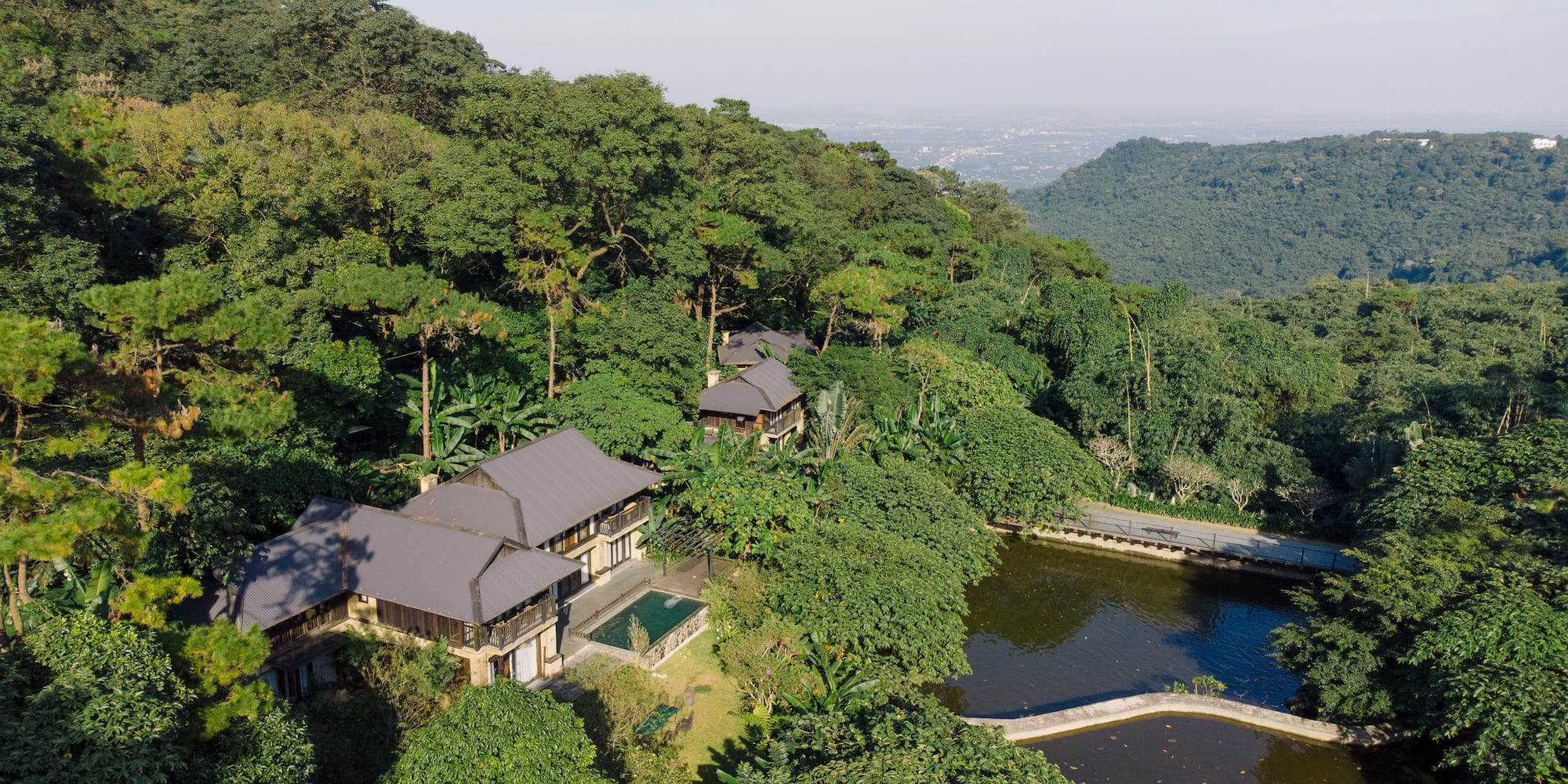 a house surrounded by trees