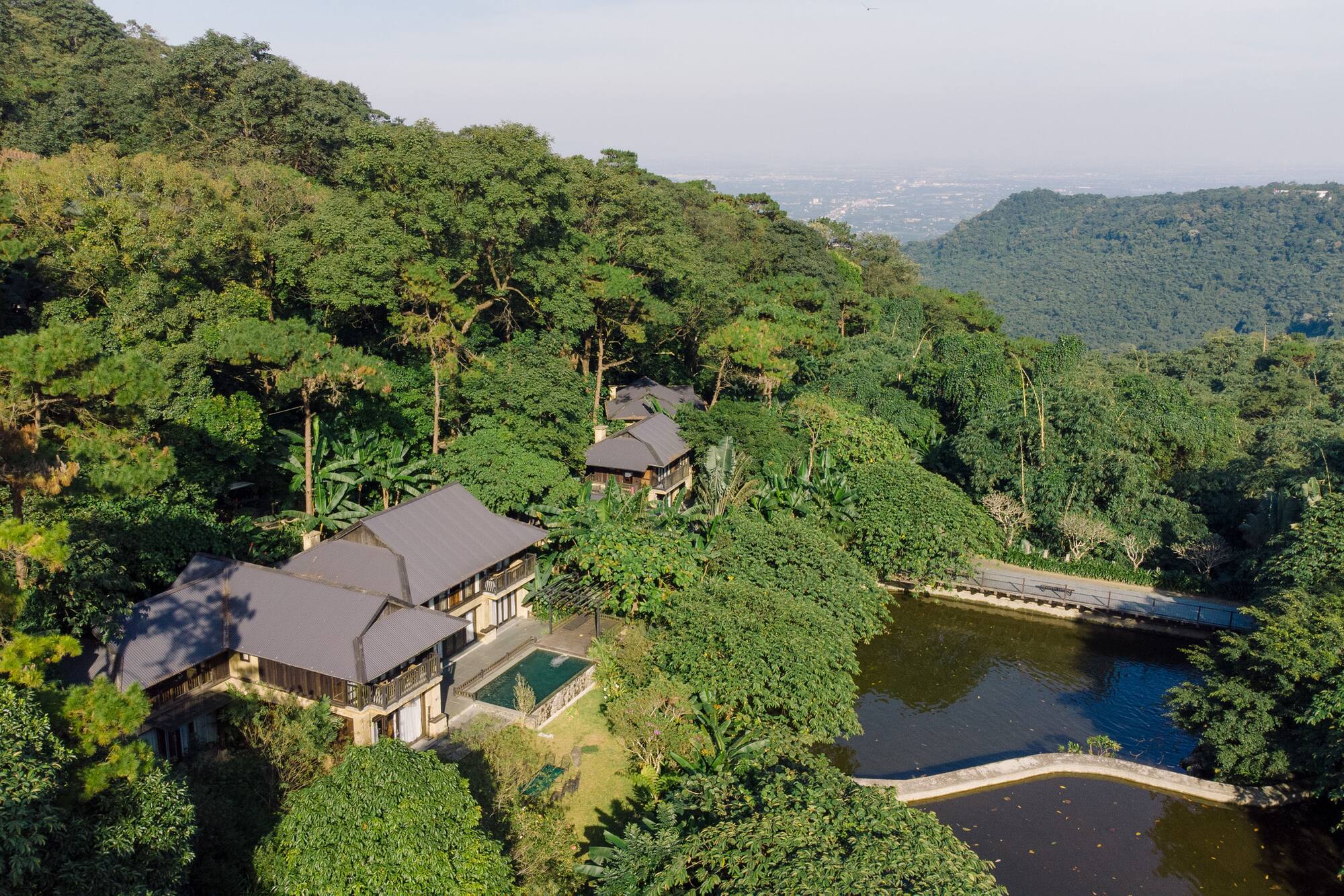 a house surrounded by trees