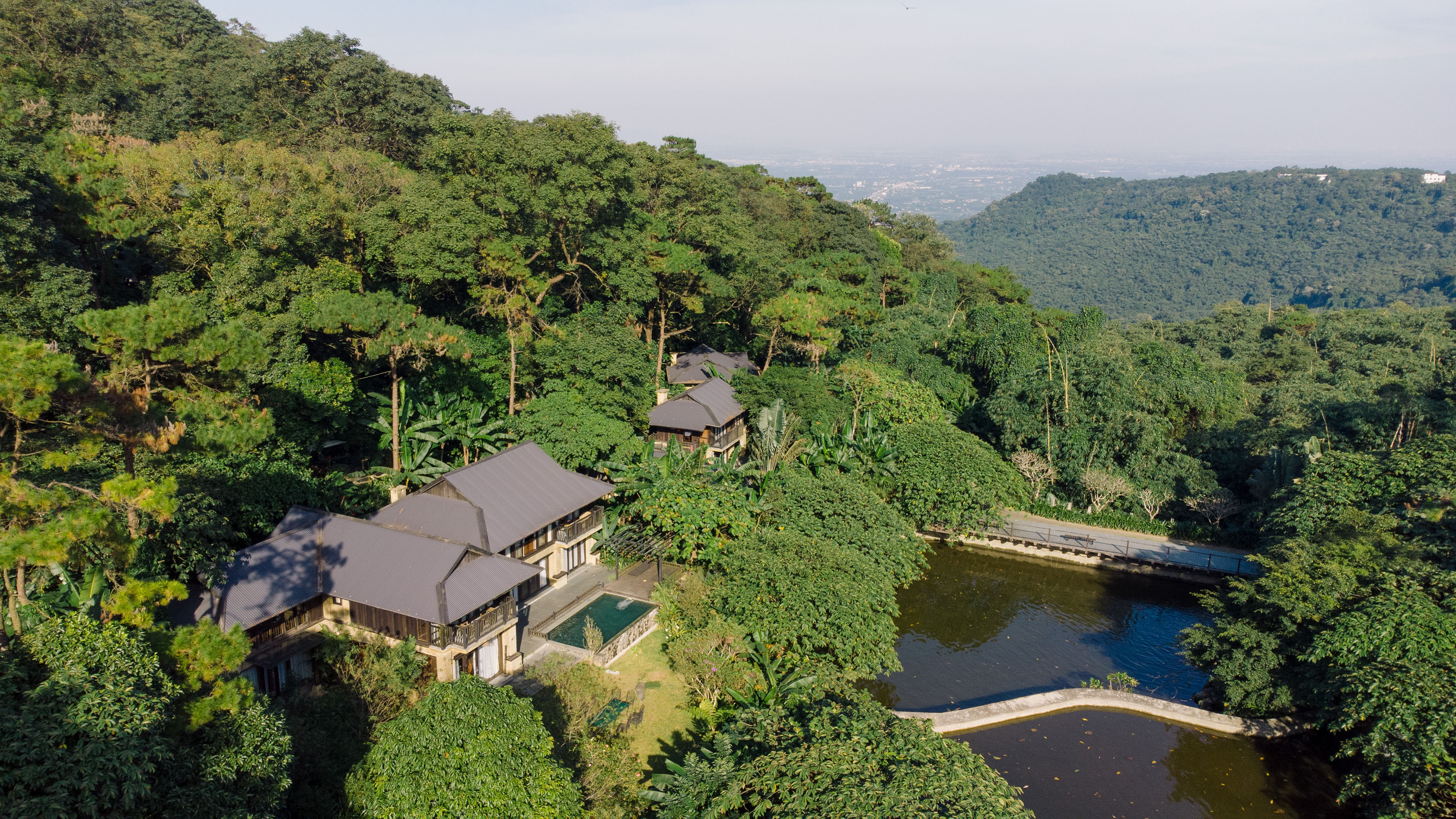 a house surrounded by trees