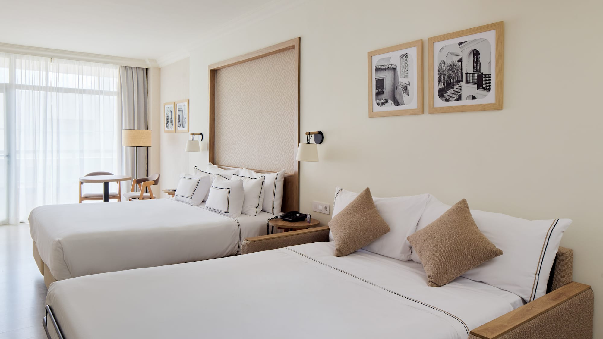 a room with two beds