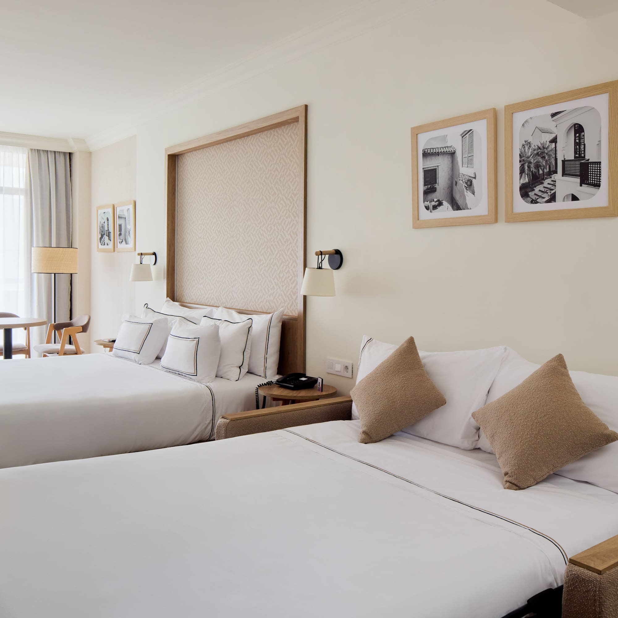 a room with two beds