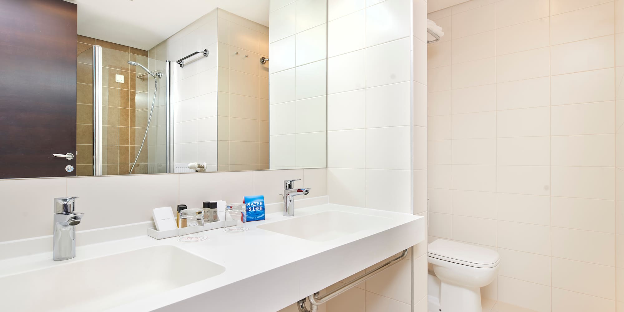 a bathroom with a sink and toilet