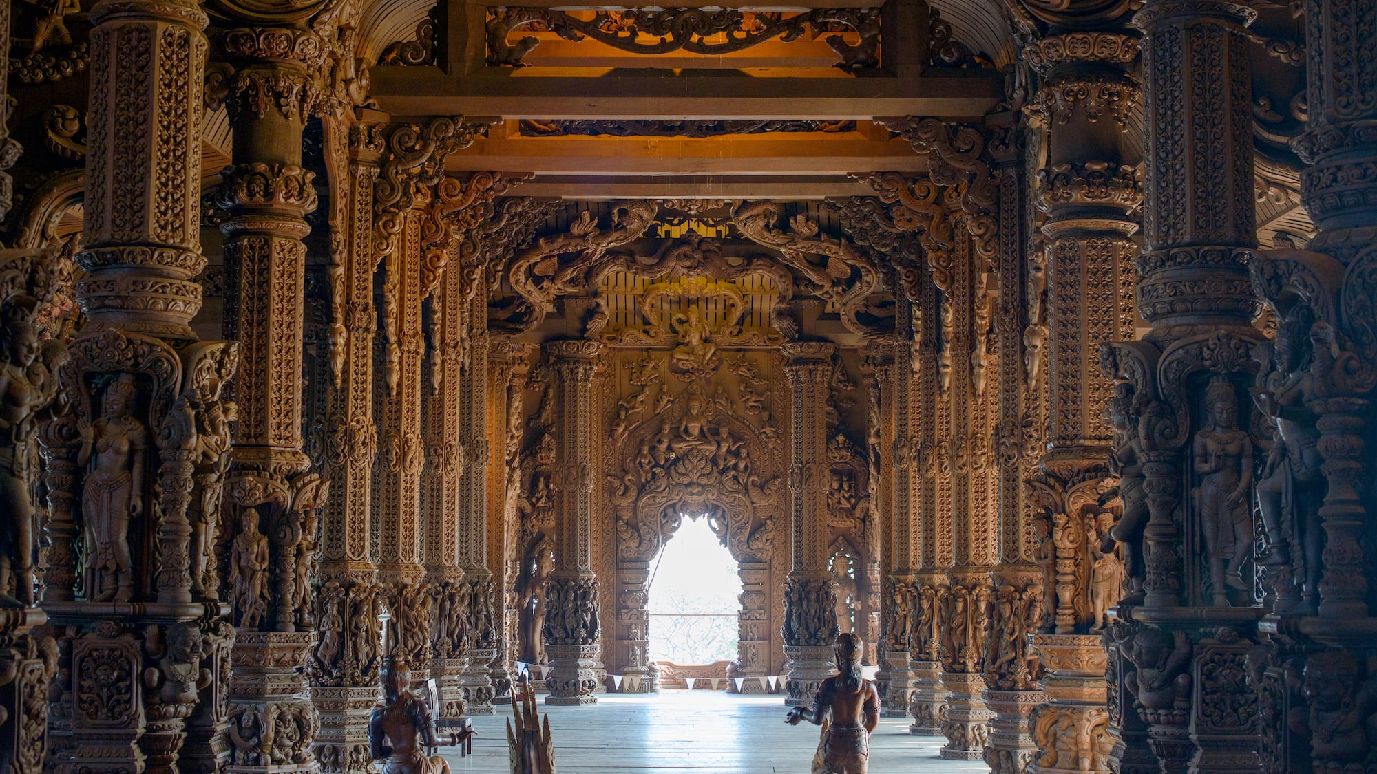 a large ornate building with statues