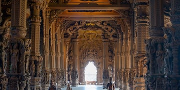 a large ornate building with statues