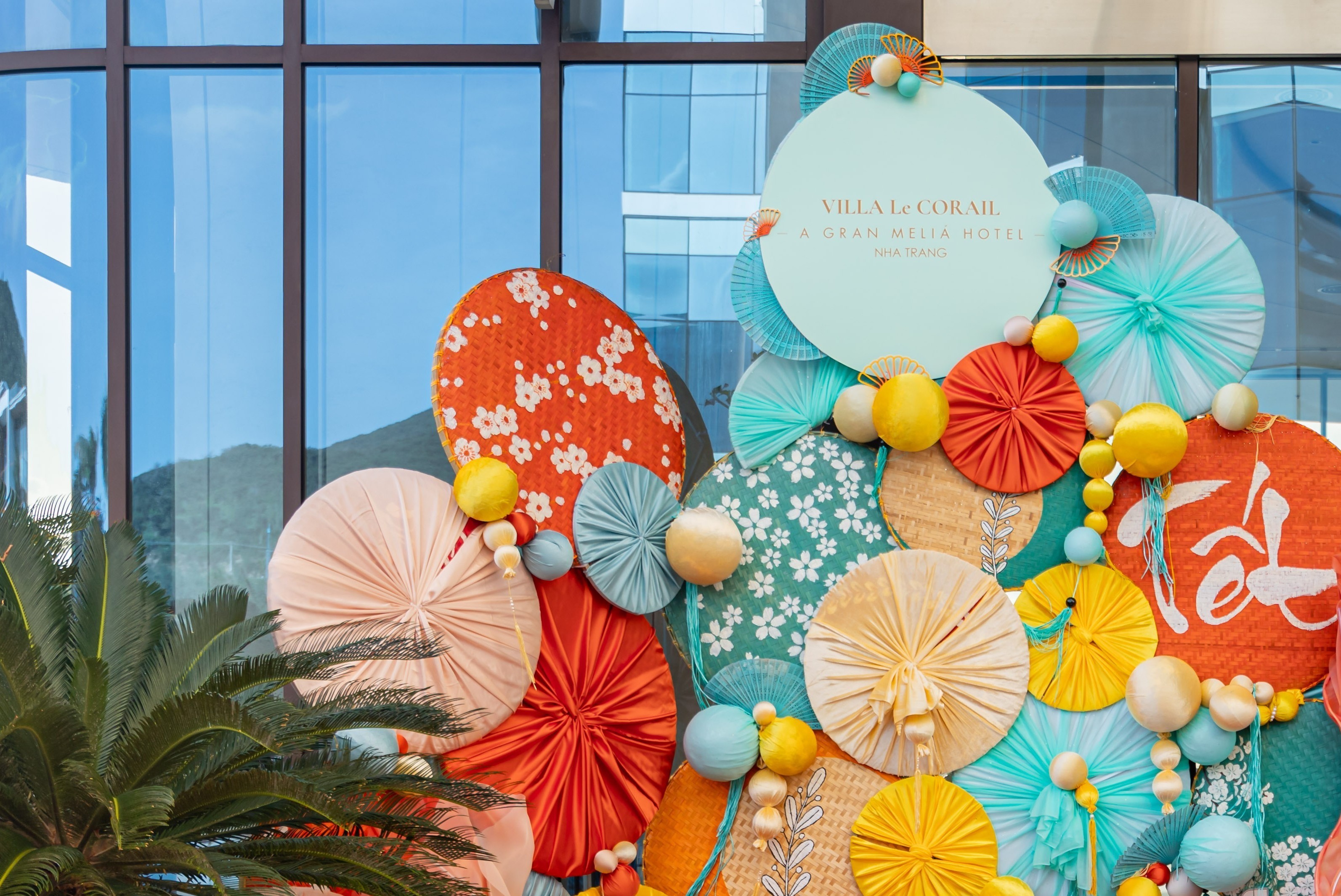 a colorful paper fan decorations